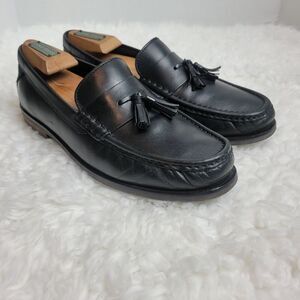 Cole Haan Men's Size 8 Grand OS Pinch Maine Tassel Loafers Black Leather C25261